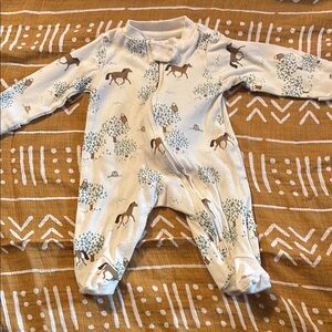 Horse western Little Planet One Piece footed onesie Newborn